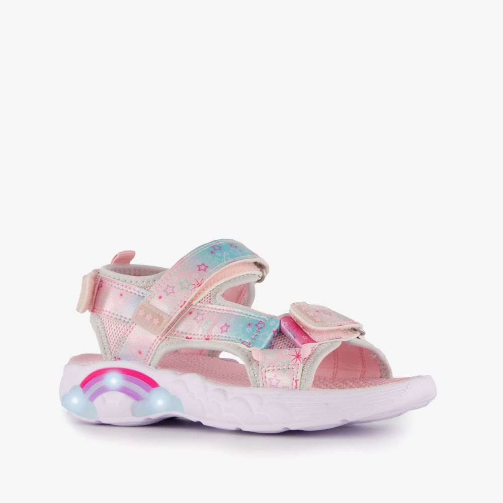 Blue Box meisjes sandalen met lichtjes roze pastel