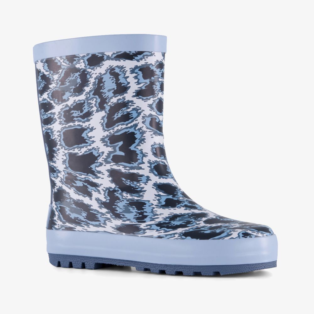 Mountain Peak kinder regenlaarzen panterprint blauw