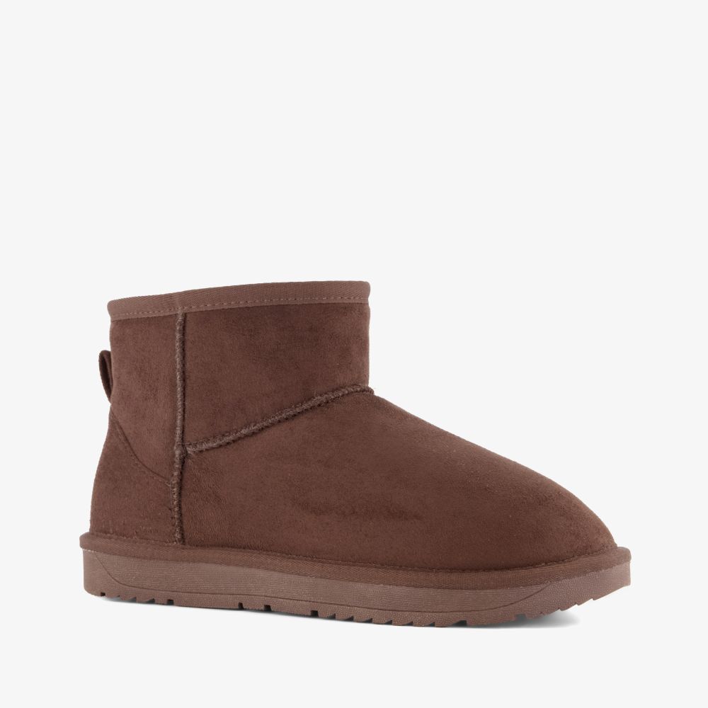 Blue Box gevoerde dames boots donkerbruin