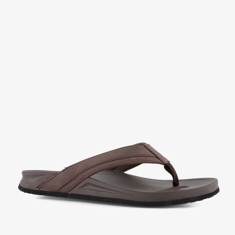 Blue Box heren teenslippers donkerbruin
