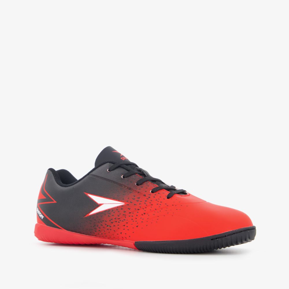 Dutchy Cross IC kinder zaalschoenen zwart rood