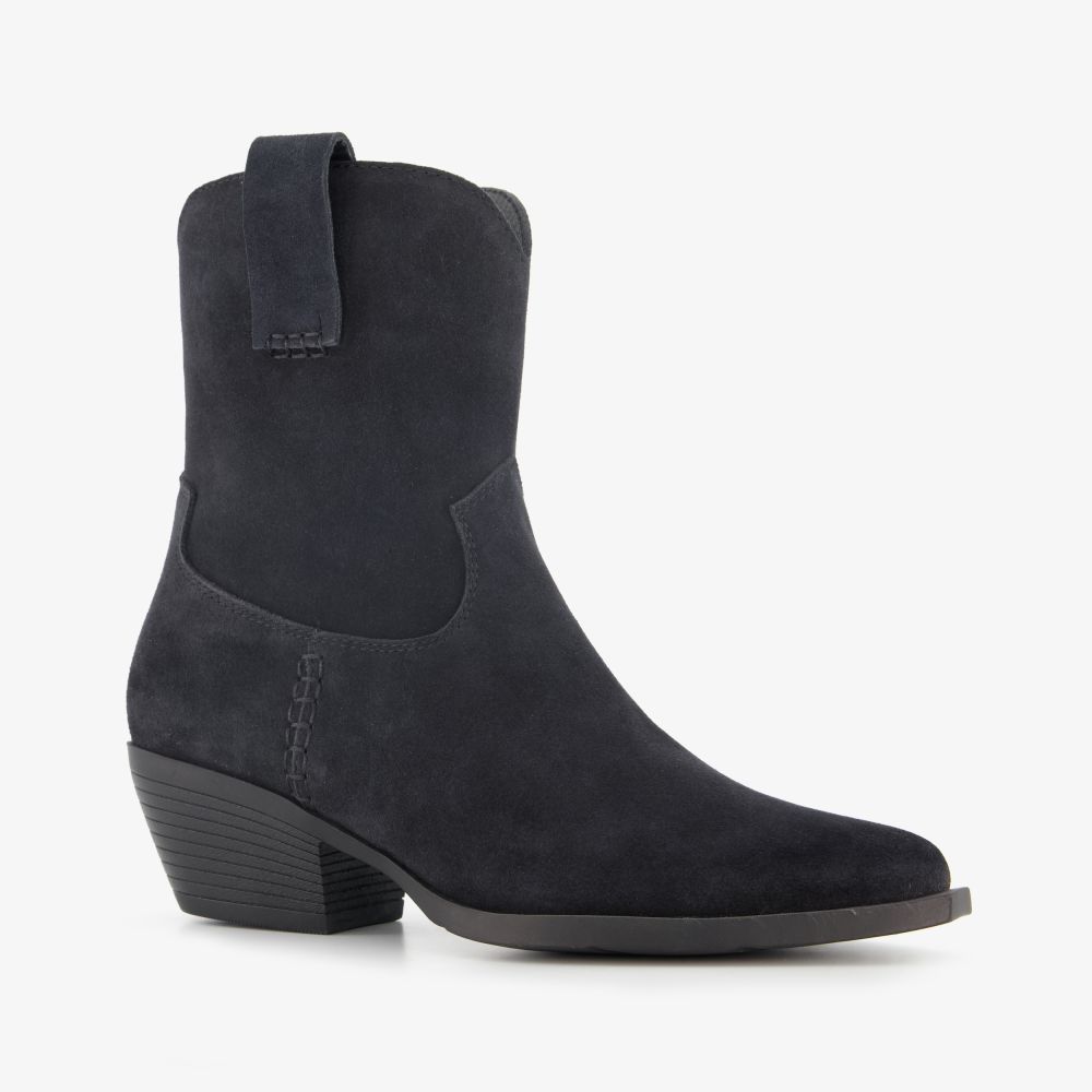 Harper suède dames western laarzen zwart