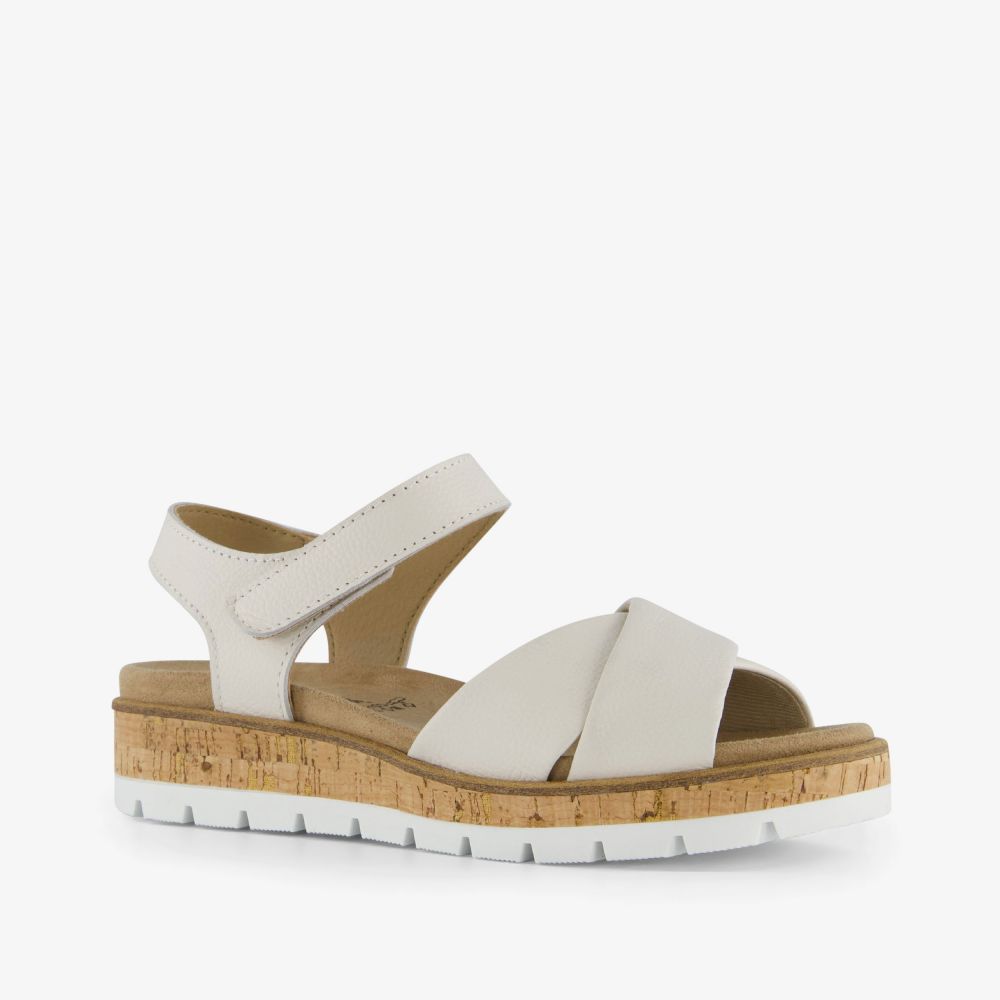 Hush Puppies leren dames sandalen wit