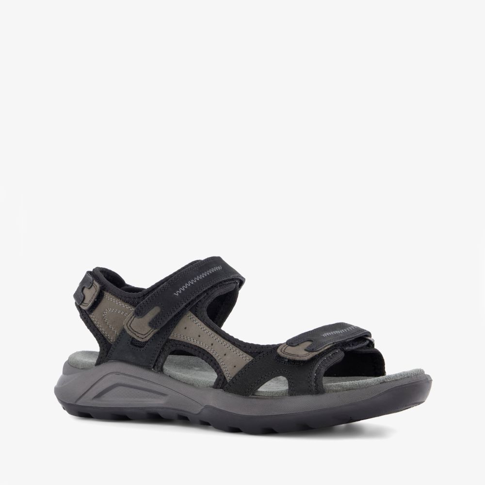Hush Puppies leren dames sandalen zwart