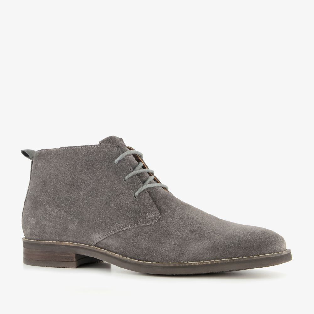 Van Beers Van Beer leren heren veterschoenen grijs