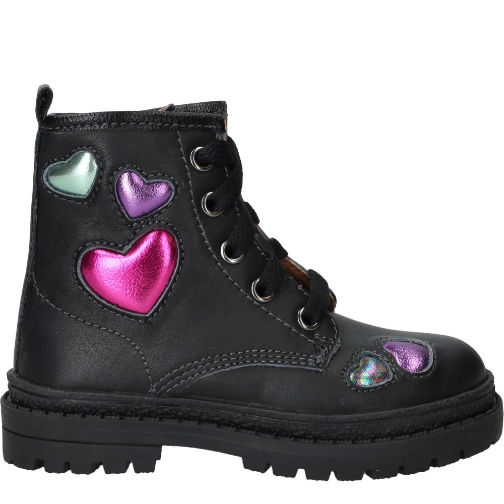 Ikke IK-KE Veterboots Meisjes Zwart