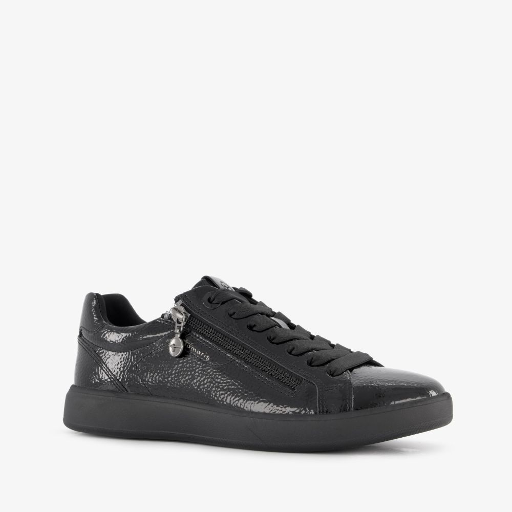 Tamaris dames sneakers zwart lak